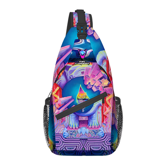 elephant backpack with shoulder strap featuring vibrant colors