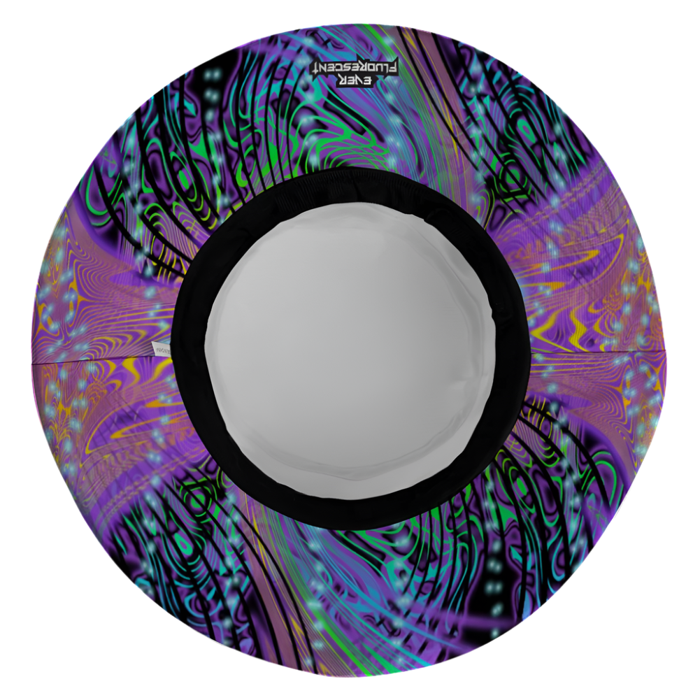 Colorful abstract patterned object on a white background